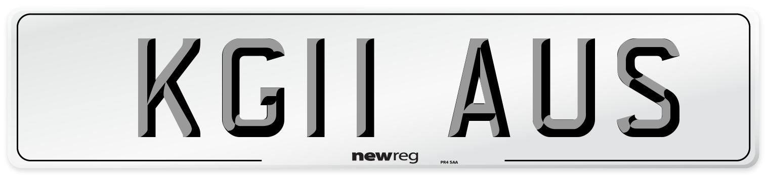KG11 AUS Number Plate from New Reg